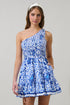 Celeste Floral Remi One Shoulder Mini Dress